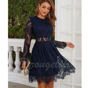 Rouge! Navy Lace Mini Dress